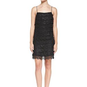 DIANE VON FURSTENBERG Black Star Lace Tiered Dress